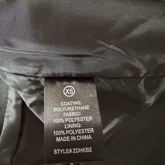 Black Faux Leather Trench Coat - Picture 8 of 10